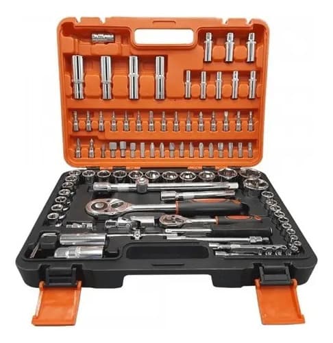 Set Caja De Dados Juego Herramientas 94 Piezas/j005 Naranja