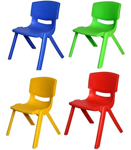 Silla De Plastico Niños - Asiento Iantil - Color Violeta Sin Tapizado