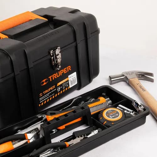 Caja De Herramientas Truper Chp-17x De Plástico 24.13cm X 43.1cm X 22.8cm Negra Negro