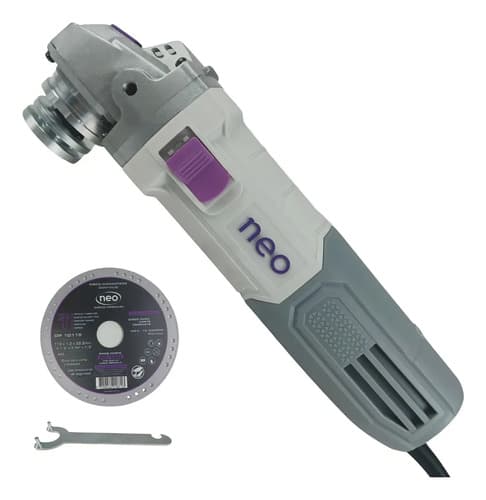 Miniamoladora Angular Neo Aa 1025 De 50 hz/60 hz Color Gris 1.1 kw 220 v + Accesorio