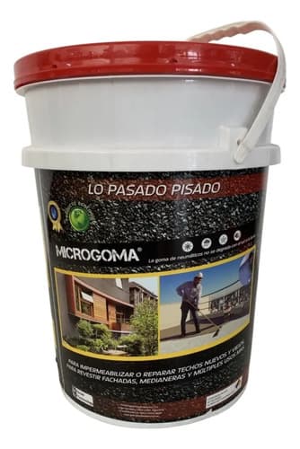 Microgoma Membrana Impermeabilizante 22 Kg Para Piso Y Pared Acabado Mate Color Gris