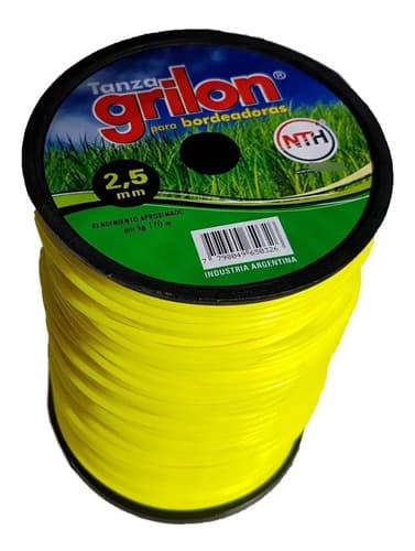 Tanza Grilon 2,5mm Redonda Desmalezadora O Motoguadaña X 1kg Color Amarillo