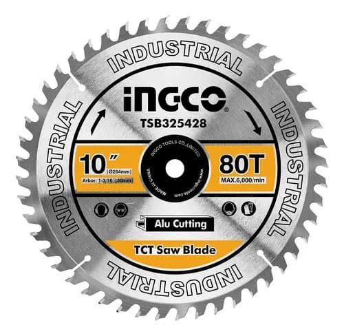 Ff Disco Ingletadora Sierra Aluminio 10'' 80 Dte Ingco Tsb32 Plateado