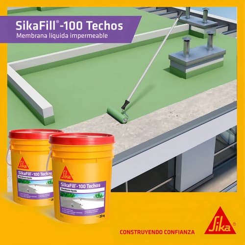 Sika Sikafill-100 Techos Membrana Líquida Blanco Satinado