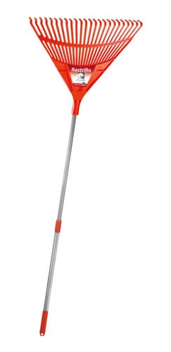 Rastrillo De Jardin Equus 24 Dientes Mango De Madera Rojo