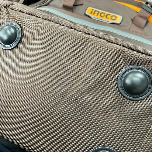 Maleta Espalda 45cm + 17 Bolsillos + Portahe Morral Maletin Color Marrón/naranja