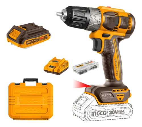 Atornillador 20v Bateria 52nm P20s Motor Bl Con Bat X 2 Amarillo