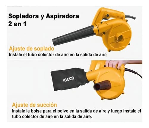 Sopladora Aspiradora Ingco 400w Ab4018