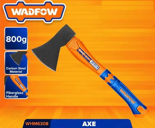 Hacha De Mano 800g 39cm Wadfow Mango Fibra De Vidrio Whm6308