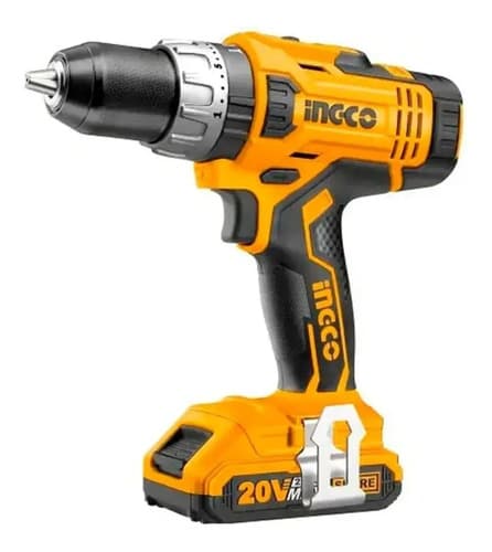 Taladro Atornillador Percutor Impacto 20v Ingco 2 Baterias Amarillo 50