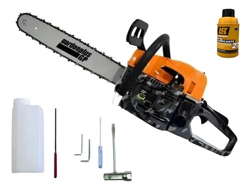 Motosierra Naftera Explosion Lusqtoff 52cc 2,5hp Garden Plus Color Naranja