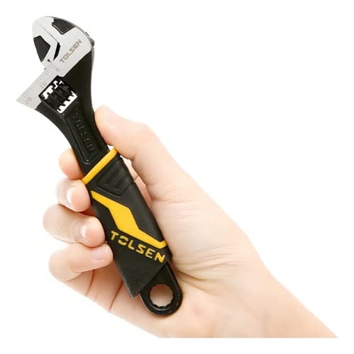Llave Ajustable Mango Plastico 150 Mm 6 PuLG Tolsen 15308
