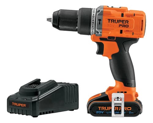 Rotomartillo Inalámbrico 1/2'' 1 Batería Truper Roti-20a2 Color Naranja Oscuro Frecuencia 60hz