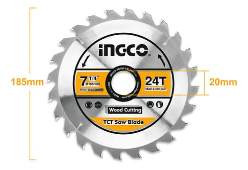 Sierra Circular Eléctrica Ingco Cs18528 185mm 1400w Naranja Y Gris 50hz/60hz Naranja/gris 50 Hz/60 Hz