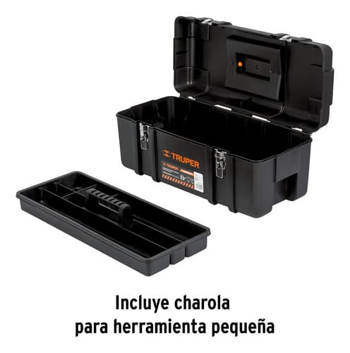 Caja Para Herramienta, Plástica De 23 , Industrial Truper Negro