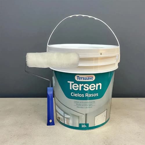 Látex Cielorraso Anti Condensante Tersuave X10l - Colornet Acabado Mate Color Blanco