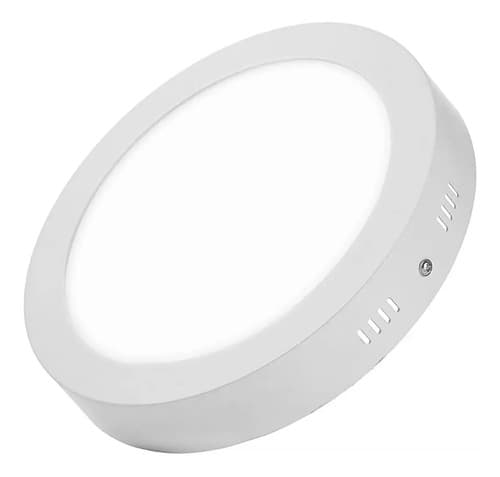 Plafon Techo Foco Sobrepuesto Panel Led Lampara Redondo 18w Luz Blanca Fria Blanco