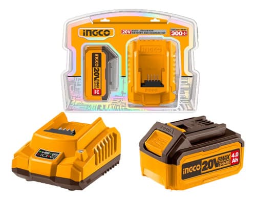 Set X1 Bateria 20v 4amp + 1 Cargador Ingco Fbcpk1214 -smf