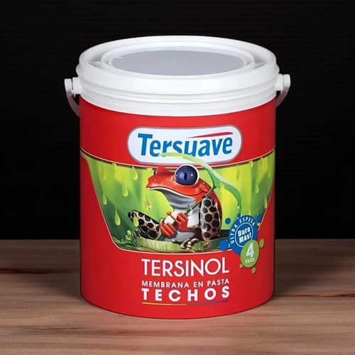 Membrana Líquida Techos Pasta Tersinol Tersuave 4 Kg Mf Shop Blanco Satinado