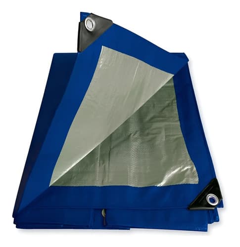 Lona Impermeable De Polietileno Foy Con Ojillos, 5 X 6 Metros, Azul