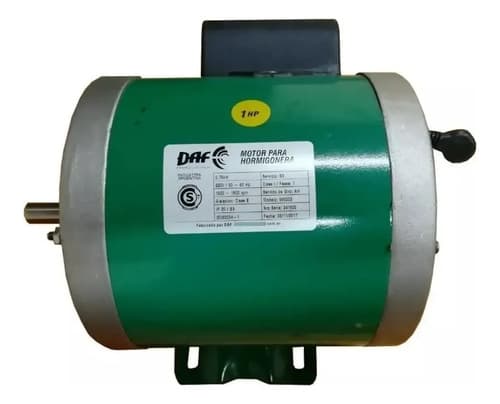 Motor Hormigonera  1 Hp 750w 1 Año Garantia Argentino