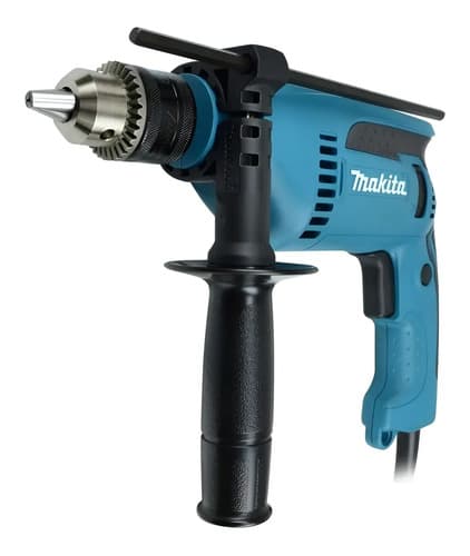 Taladro Percutor Atornillador Eléctrico De 13mm Makita Hp1640 760w + Accesorio Con Caja De Cartón Turquesa