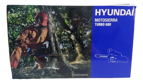 Motosierra A Nafta Hyundai 52cc Azul Rey Turbo 600 2.5hp