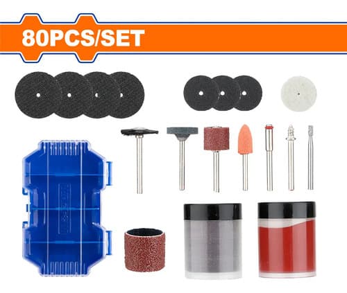Set X 80 Pcs Accesorio Mini Torno 1/8 Wrr7080 Wadfow