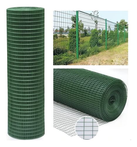 Malla Electrosoldada En Pvc Verde Cerco Cerca 1,2m
