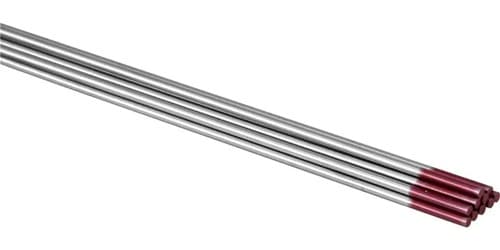Varilla Para Soldar Vonder De Tungsteno, Punta Roja, 3.2 Mm (pack De 5 Unidades) Rojo