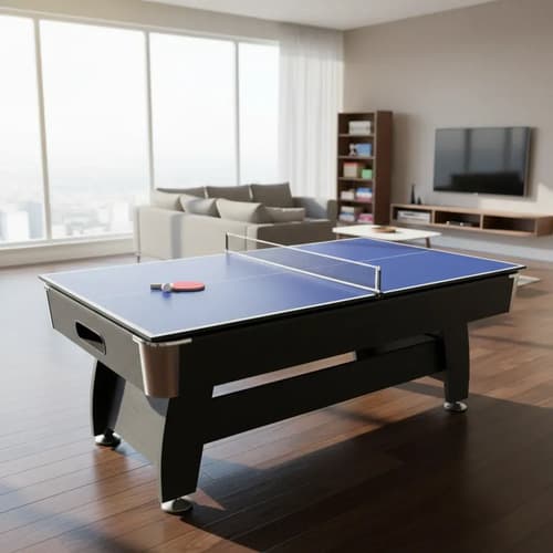Mesa De Pool 3 En 1 - Pool + Ping Pong + Mesa De Comedor Azul