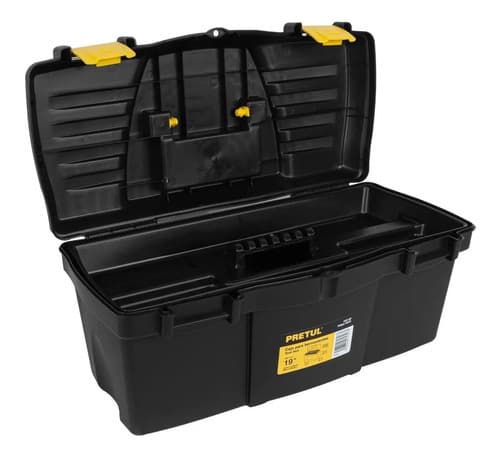 Caja De Herramientas Plástica 19 (48cm) - Pretul 20533 Negro
