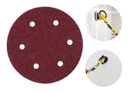 Lijadora De Pared Y Techo Feather, 225 Mm, 6 Agujeros, 10 Unidades