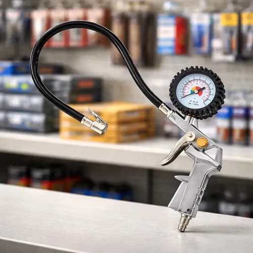 Manómetro Ferretería Express Fe520r Para Inflar Ruedas De Autos 220 Psi