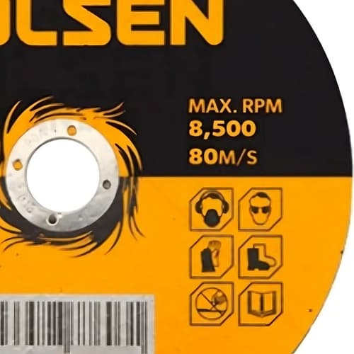 Disco De Corte Metal Tolsen 4 1/2 Pulgadas De 25 Unidades Sc Color Naranja Con Negro Y Gris Naranja/negro/gris