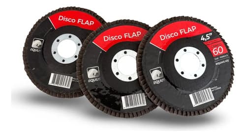 Disco Flap 4,5 Grano 60 Equus Pack De 10 Unidades Negro