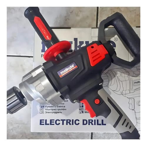 Taladro Eléctrico Makute Ed016 1600w Rotación Potencia Alto Negro