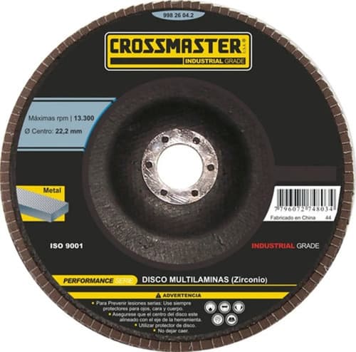 Disco Multilám Zirconio Gran 120 115mm Crossmaster 9982604.6 Negro