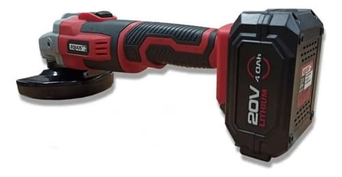Amoladora Inalambrica Equus 7601 Brushless 20v 1 Batería 4.0 Rojo