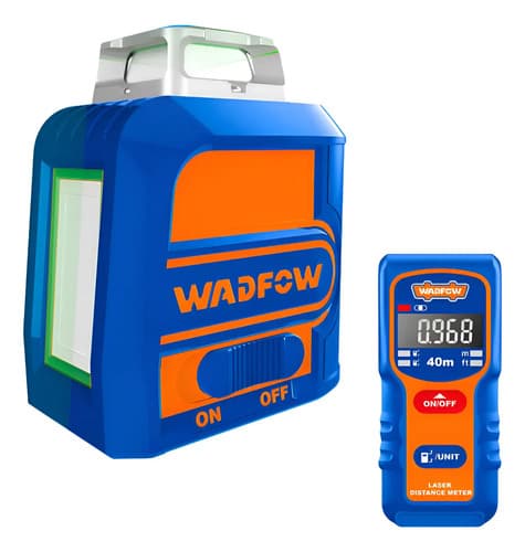 Kit Nivel Laser 5 Lineas 40 M + Medidor De Distancia Wadfow