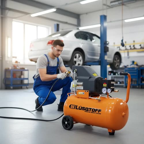 Compresor De Aire Eléctrico Portátil Lüsqtoff Lc-2025bk 25l Naranja 50 Hz