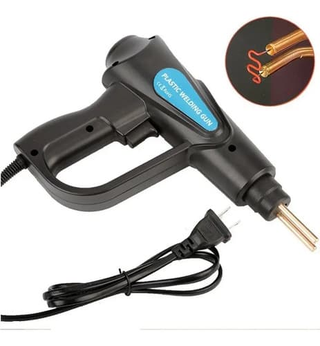 Soldadora De Plástico 70w C/abrazaderas Corrugadas Y Grapas Negro