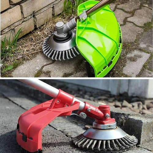 Boomway 150 Mm / 6 Pulgadas De Alambre De Acero Redondo Cepillo De Alambre De Acero Cepillo De Césped Cortador De Cuerda De Repuesto Para Juntas De Jardín, Ladrillo De Carretera, Pavimento