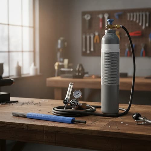 Kit Tig Tubo Argon De 4 Mts Cubicos + Regulador + Manguera