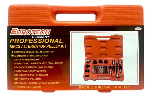 Extractor Poleas Alternador - Kit 18 Piezas | Eurotech