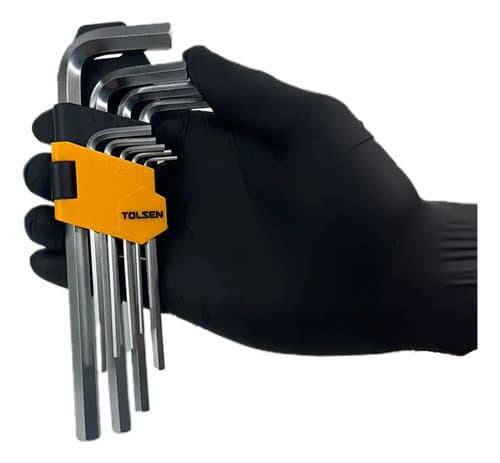 Set 9 Llaves Allen Largas 1.5-10 Mm Tolsen Color Plateado