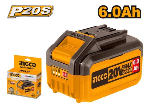 Batería De Iones De Litio Ingco 6.0ah 20v P20s Line