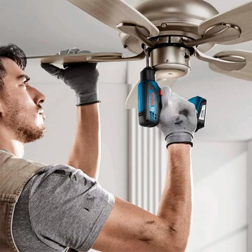Taladro Atornillador Inalámbrico De 6mm Bosch Gsr 1000 Smart 12v + Accesorios Con Maletín De Transporte Azul