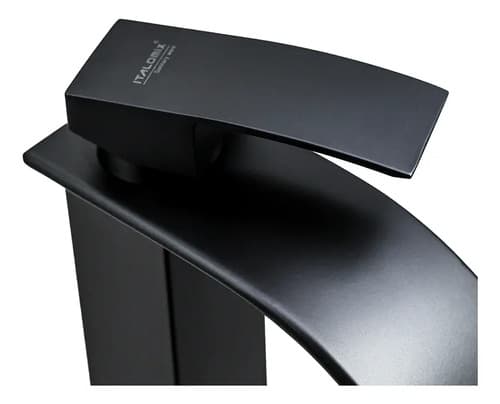 Canilla Negra Alta Para Lavatorio Italomix Lh-3320 Negro Mate