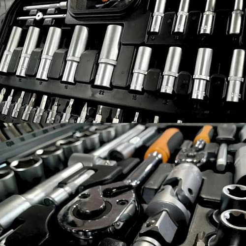 Set Herramientas Lusqtoff Tubo Crique Puntas Maletin 108 Pzs Negro